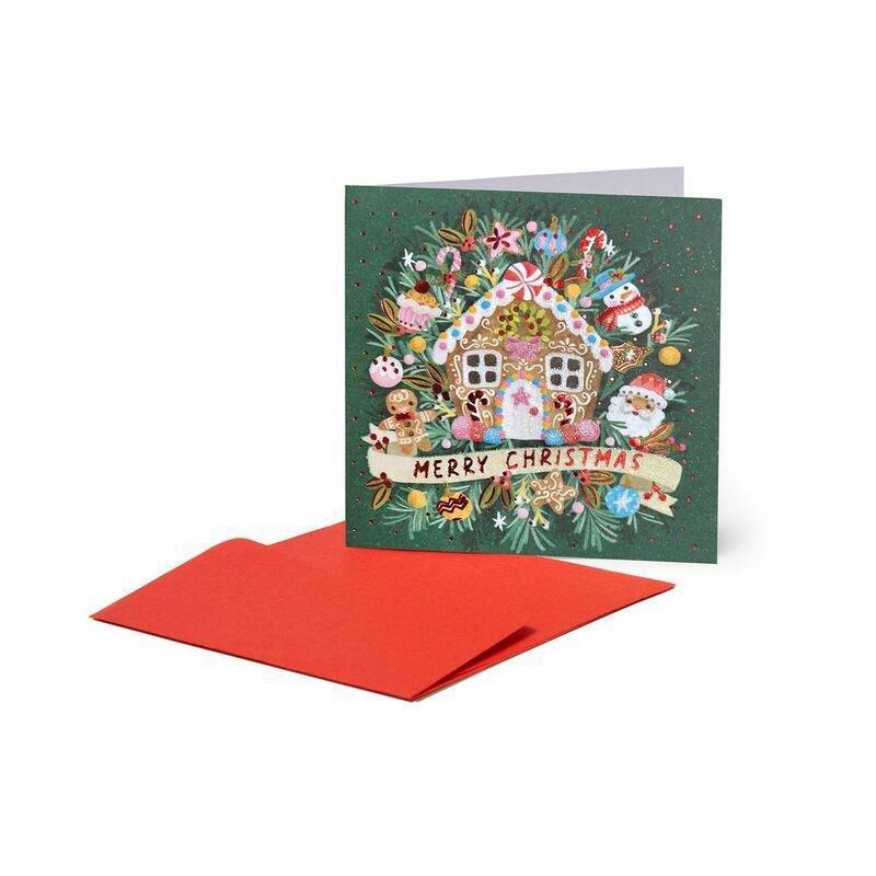 Legami Small Greeting Card - Gingerbread House (7 x 7 cm), , large image number 0
