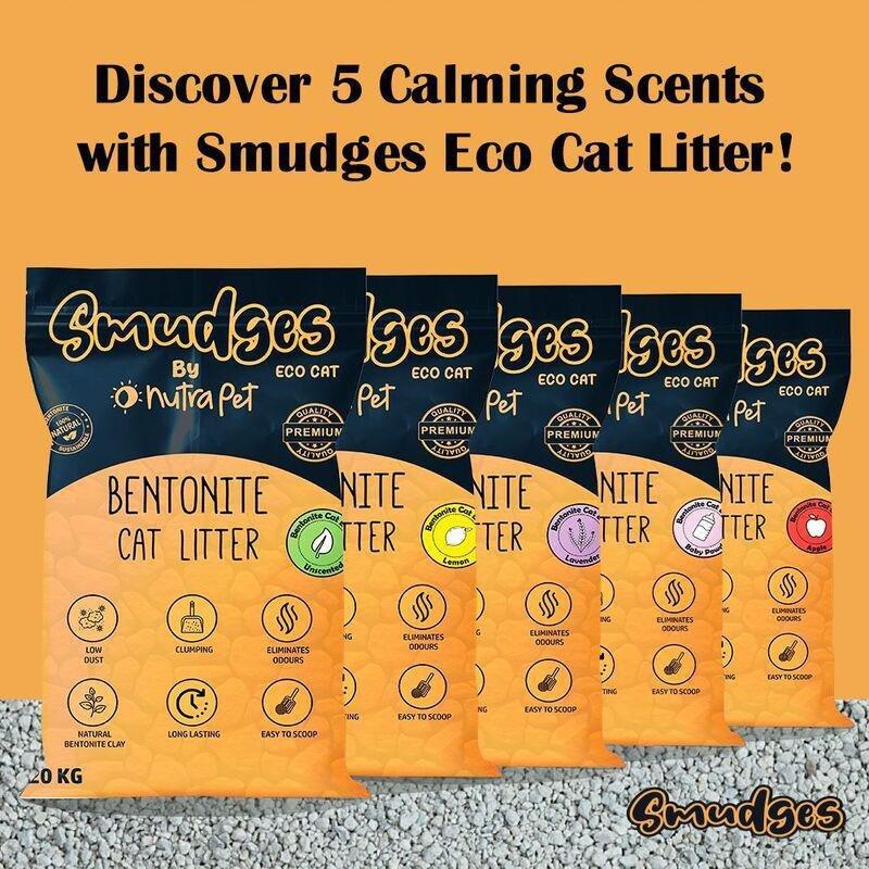 Smudges Ecocat Bentonite Clumping Cat Litter 20 Kg -Baby Powder Scented, , large image number 2