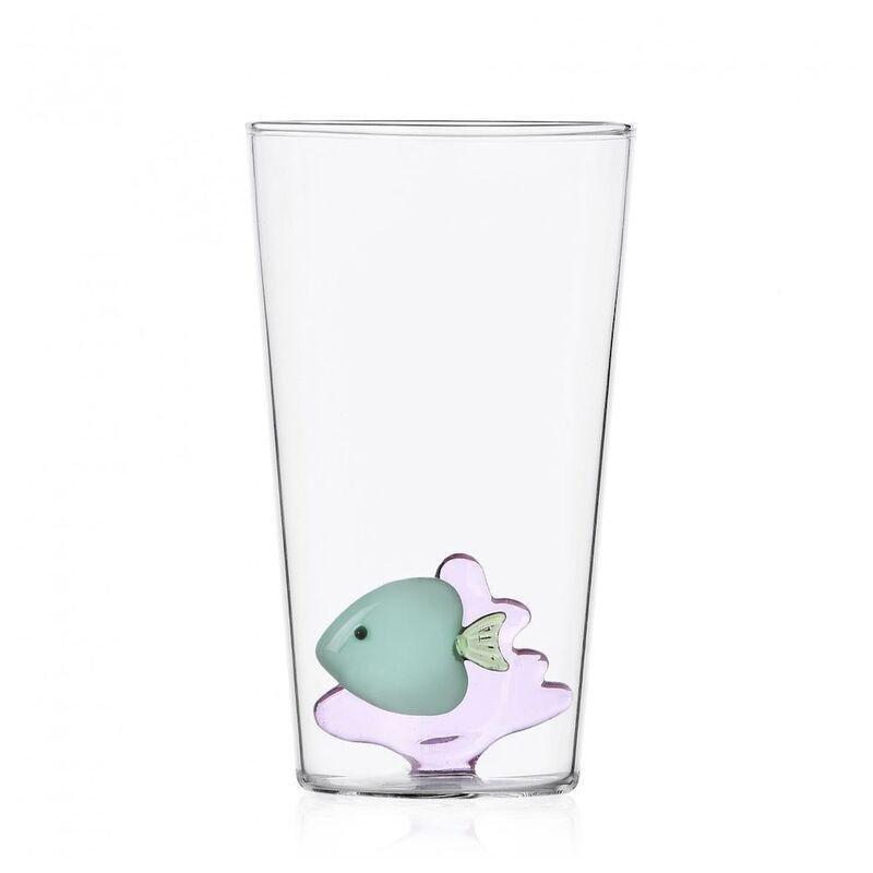 Ichendorf Glass Longdrink Green Fish Pink Seaweed, , large image number 0