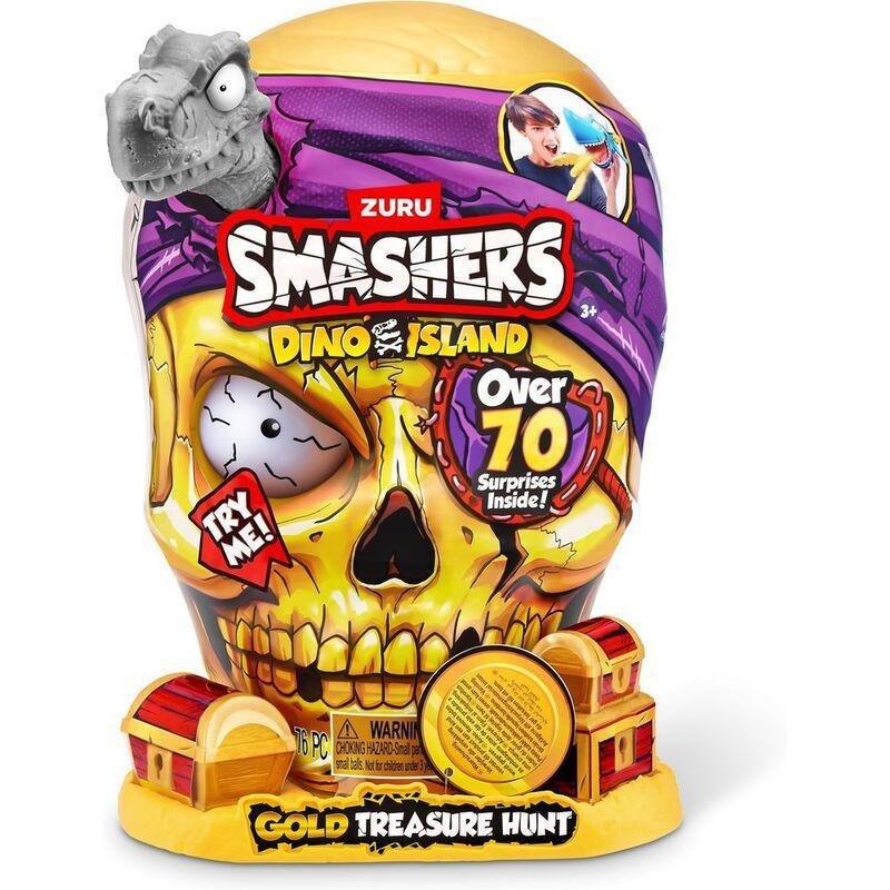 Zuru Smashers Dino Island Gold Treasure Hunt Pirate Skull Surprise (Assortment - Includes 1), , large image number 1