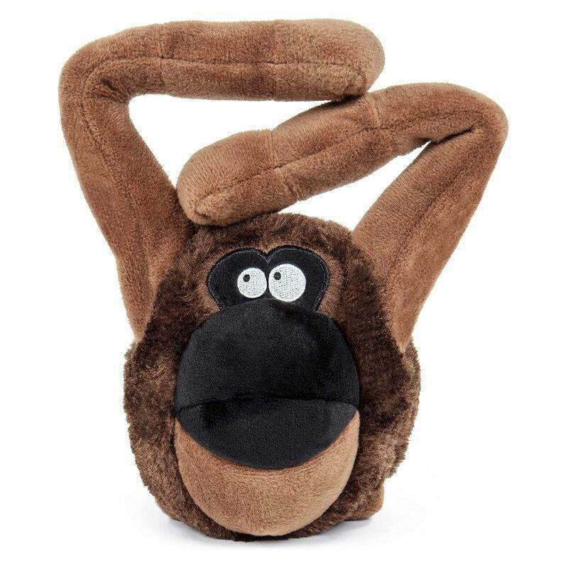 Godog Action Plush Ape Animated Squeaker Dog Toy with Chew Guard Technology, , large image number 0
