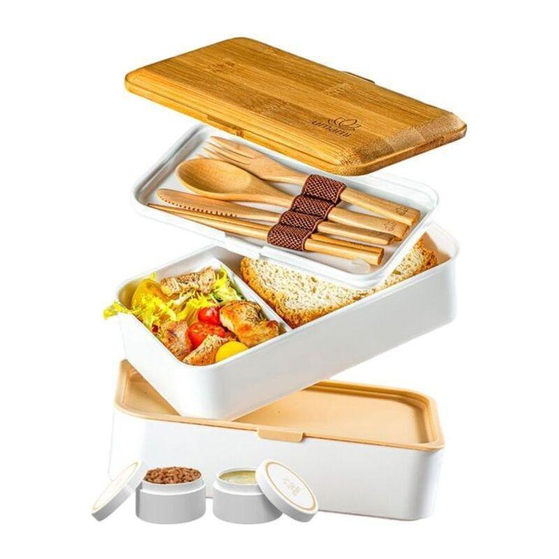 Umami Bento Box Set Dual White & Bamboo, , large image number 2