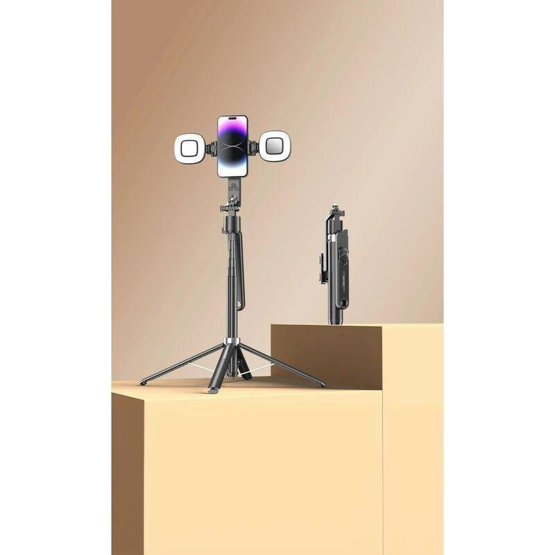 Porodo Selfie Stick with 360 AI Tracking - Black, , large image number 1