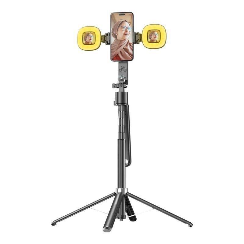 Porodo Selfie Stick with 360 AI Tracking - Black, , large image number 2