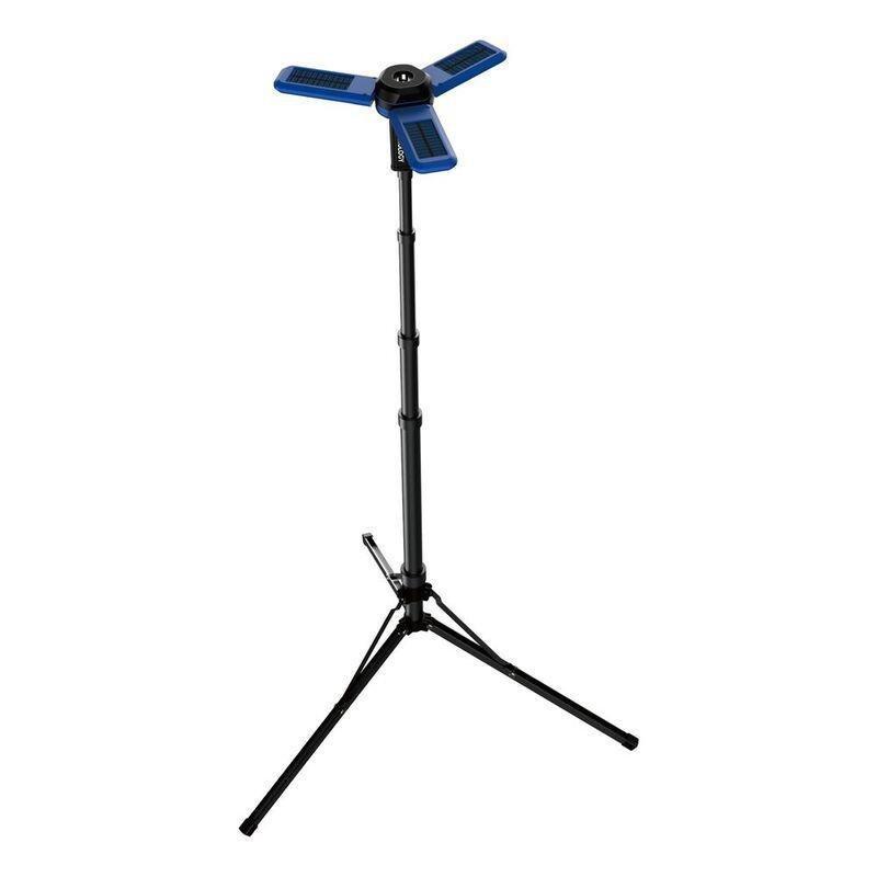 Powerology 2600mAh Camping Light with Tripod Stand Built-In Solar Panels - Blue, , large image number 4
