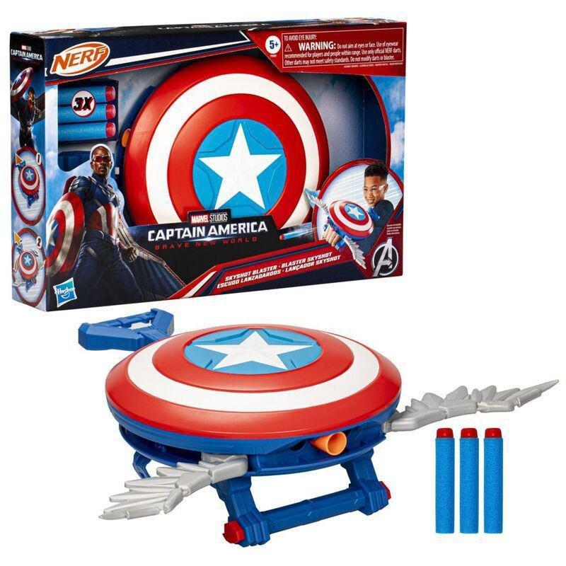 Hasbro Nerf X Captain America Brave New World Skyshot Blaster, , large image number 0