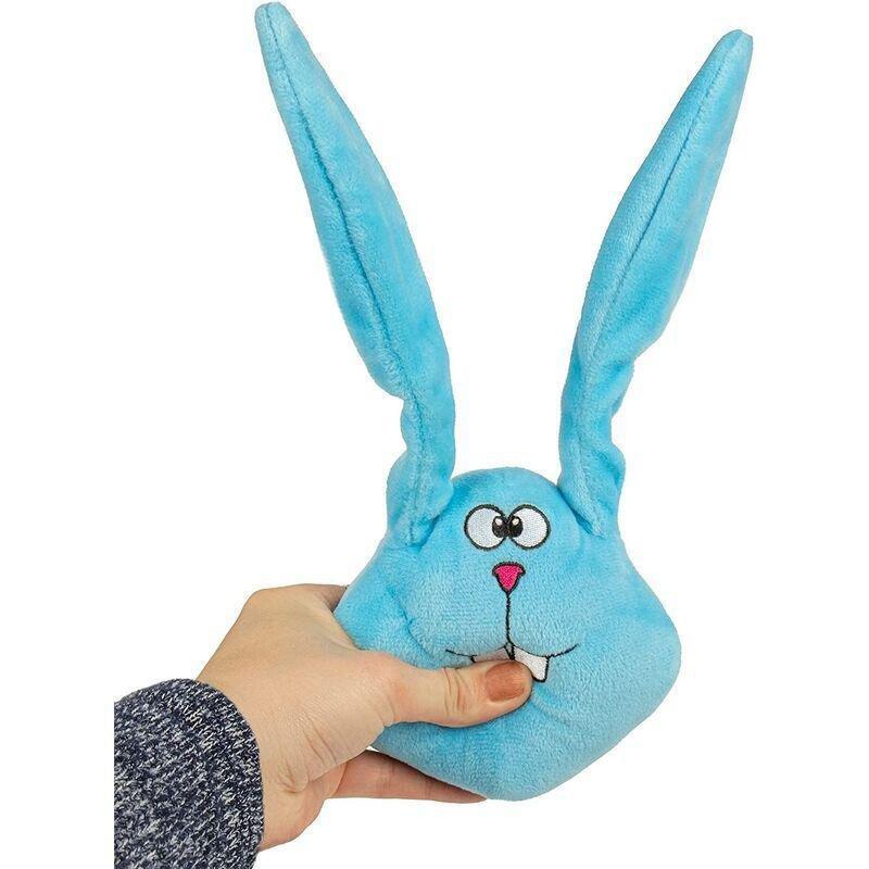 Godog Action Plush Blue Bunny Animated Squeaker Dog Toy with Chew Guard Technology, , large image number 2
