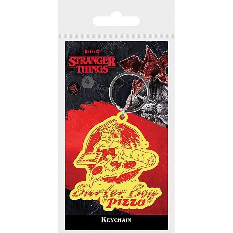 Pyramid International Stranger Things 4 Surfer Boy Pizza (Rubber Keychain), , large image number 0