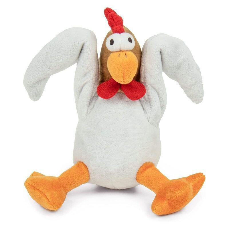 Godog Action Plush Chicken Animated Squeaker Dog Toy with Chew Guard Technology, , large image number 0