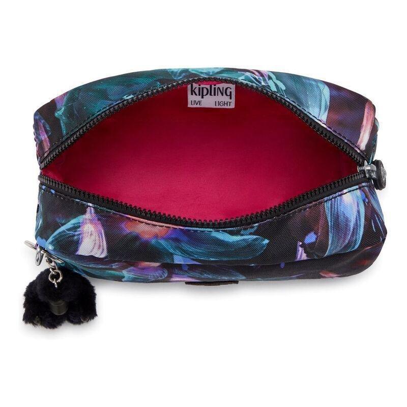 Kipling Gleam Spectral Orchid Medium Pouch, , medium