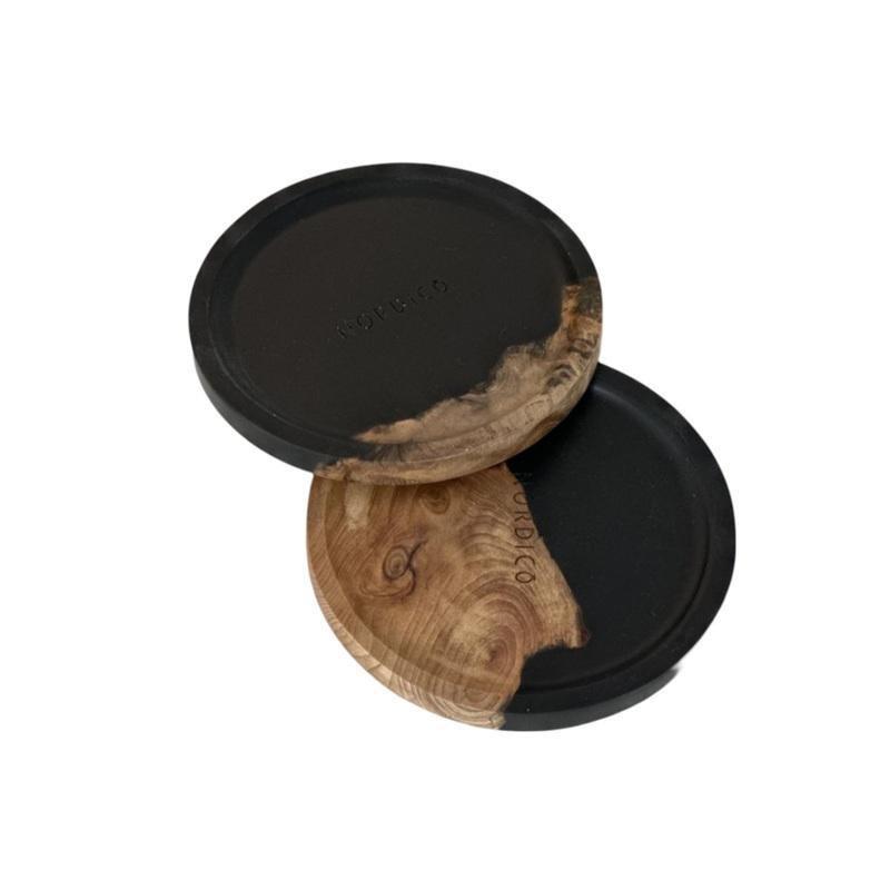 Nordico Wine Glass Gift Set (Set Of 2 Glasses + 2 Wooden Coasters), , large image number 0