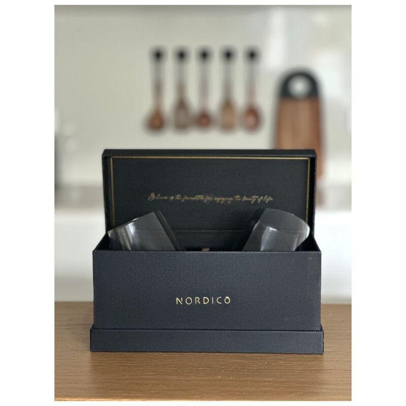 Nordico Wine Glass Gift Set (Set Of 2 Glasses + 2 Wooden Coasters), , large image number 1