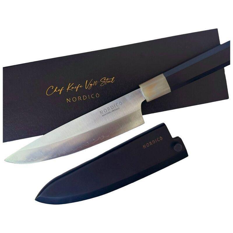 Nordico Vg-10 Chef Knife 8 Inches Japanese + Wooden Sheath, , medium