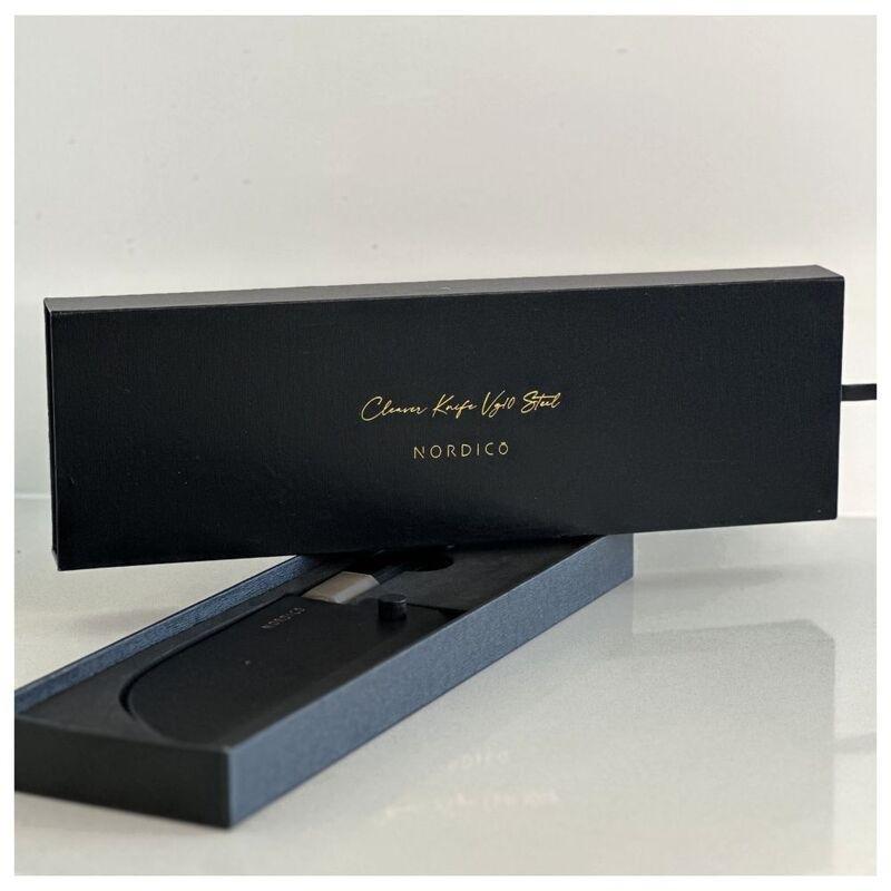 Nordico Vg-10 Cleaver Knife 7 Inches Japanese + Wooden Sheath, , medium