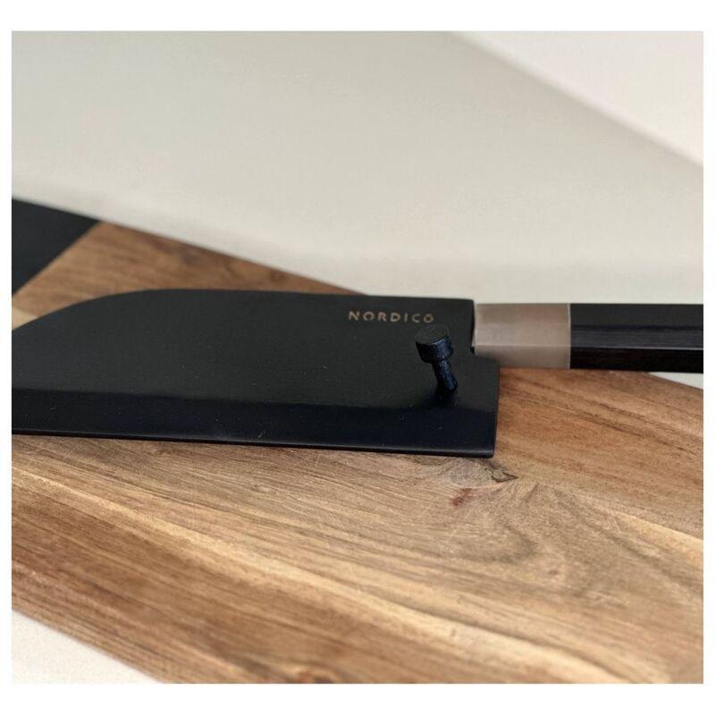 Nordico Vg-10 Cleaver Knife 7 Inches Japanese + Wooden Sheath, , medium