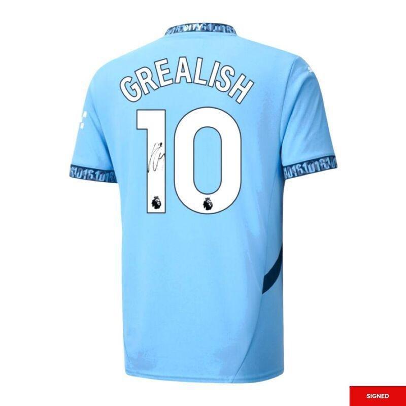 Bootroom Collection - Jack Grealish Back Signed Manchester City 2024-25 Home Shirt, , medium