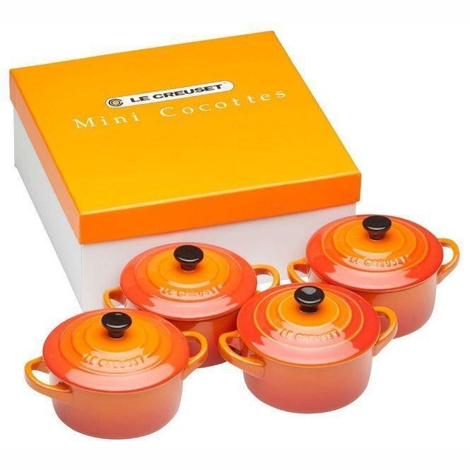 Le Creuset Mini Cocotte 10cm - Flame (Set of 4), , large image number 0