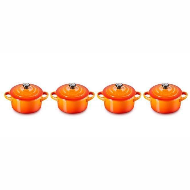 Le Creuset Mini Cocotte 10cm - Flame (Set of 4), , large image number 1