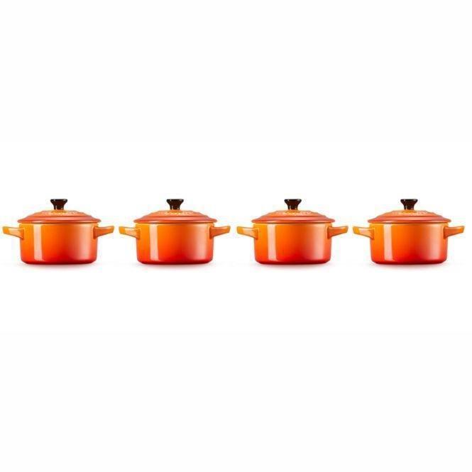Le Creuset Mini Cocotte 10cm - Flame (Set of 4), , large image number 2