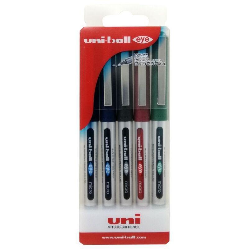Uni-Ball Eye Micro Rollerball Colour Pen Pack (Pack Of 5), , large image number 0