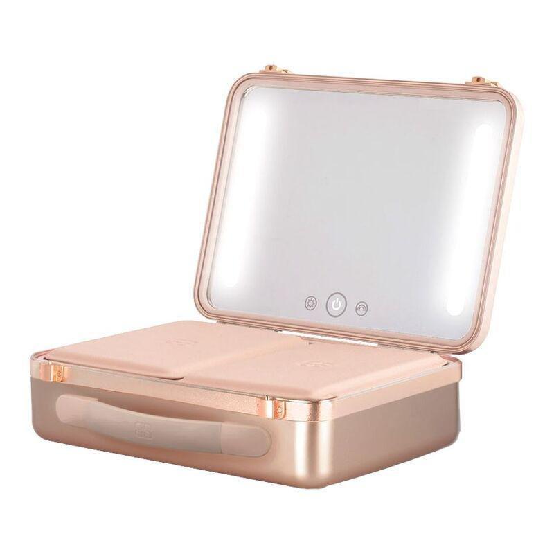 Beautifect Box - Multi-Compartment Makeup Box with Built-in Mirror - Gold, , large image number 2