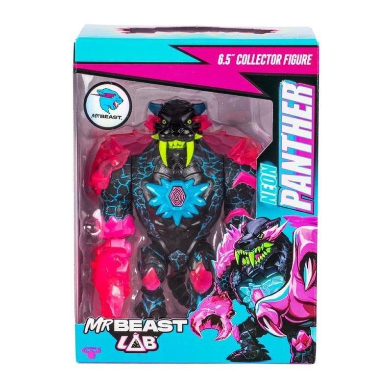 Mr Beast Lab Apex Beast Neon Panther 6.5-Inch Collector Action Figure, , large image number 0