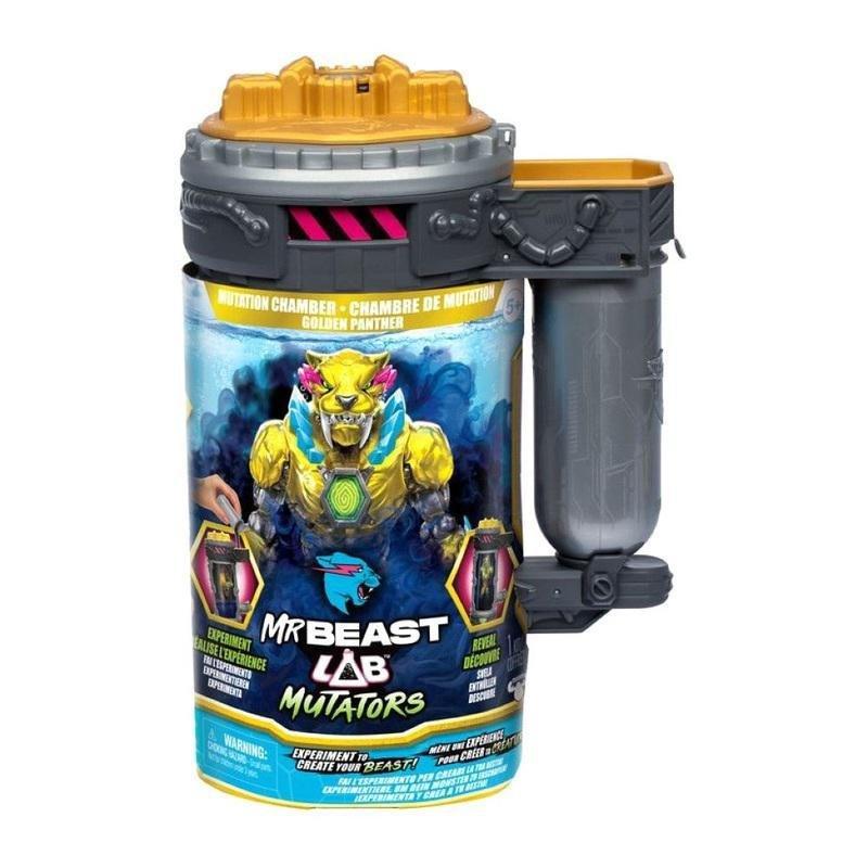 Mr Beast Lab Mutators Mutation Chamber Golden Panther 5.5-Inch Action Figure, , large image number 0