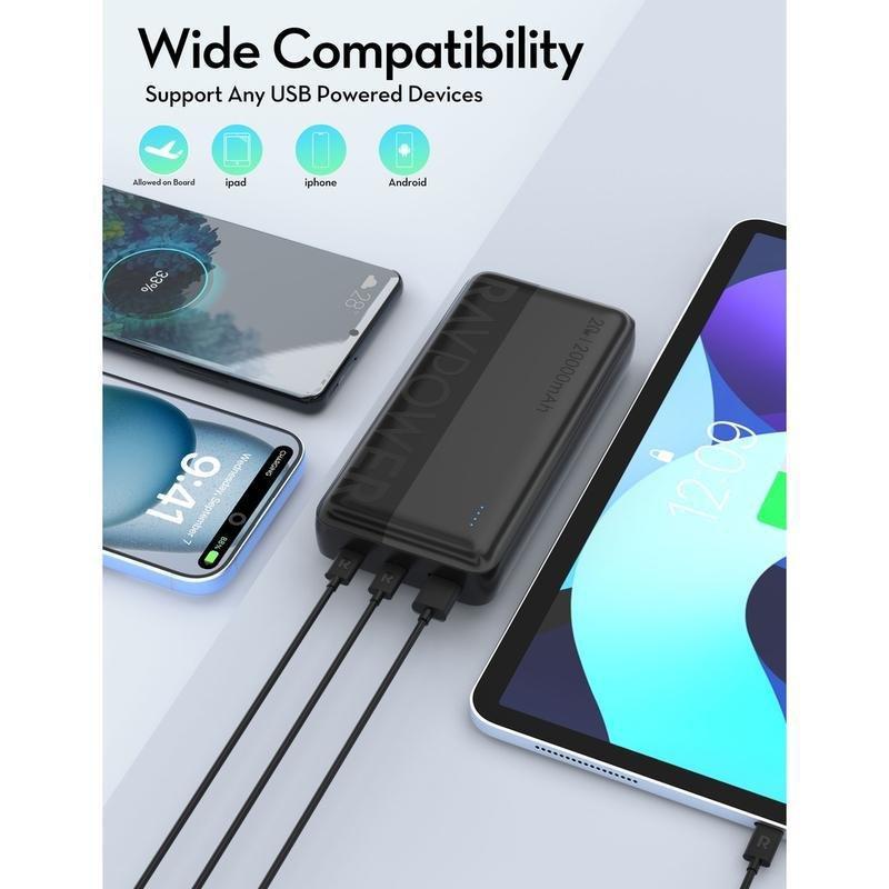 RavPower PB1229 20000mAh Power Bank 2C 1A PD 20W - Black, , large image number 1