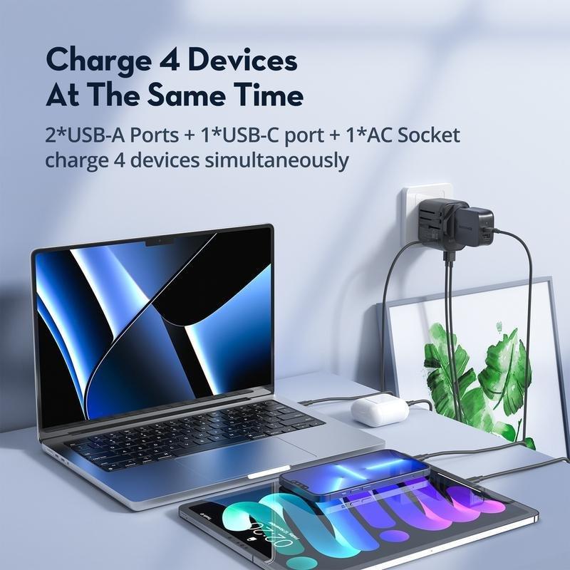 RavPower PB1232 5 In 1 Travel Combo With 20000mAh - Black, , medium