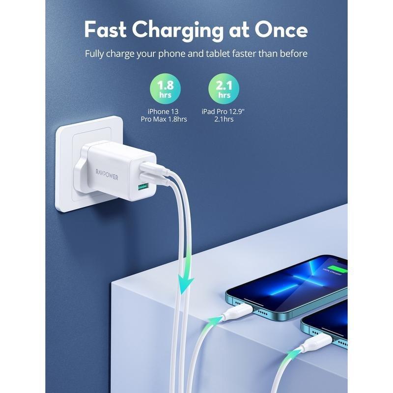 RavPower RP-PC172 Pd 65W Wall Charger 1A 2C GaN, , large image number 1