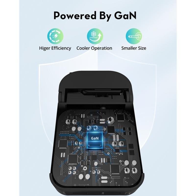 RavPower PC1079 Foldable Plug Wall Charger GaN 65W 2C - Black, , large image number 3