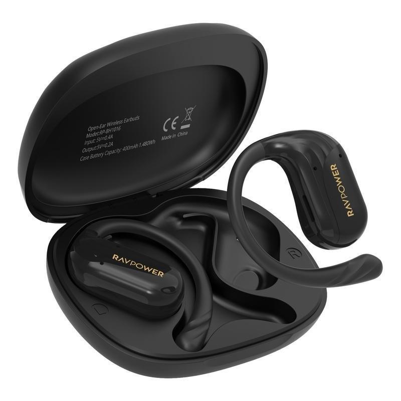 RavPower RP-BH1016 Open-Ear True Wireless Bluetooth Earbuds - Black, , large image number 0