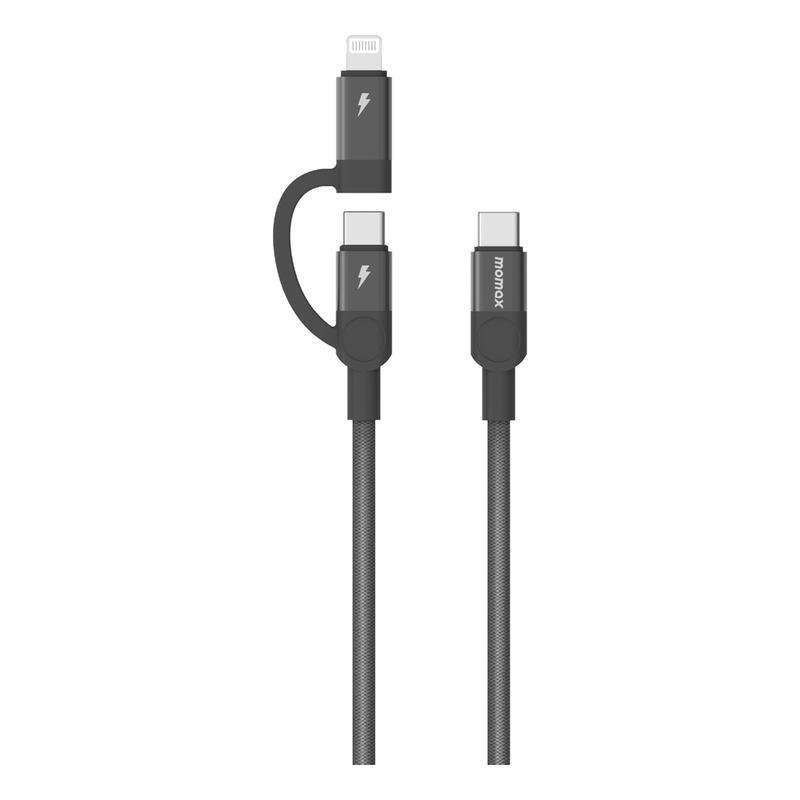Momax Mag Link USB-C To C & Lightning Magnetic Cable 2m - Black, , large image number 2