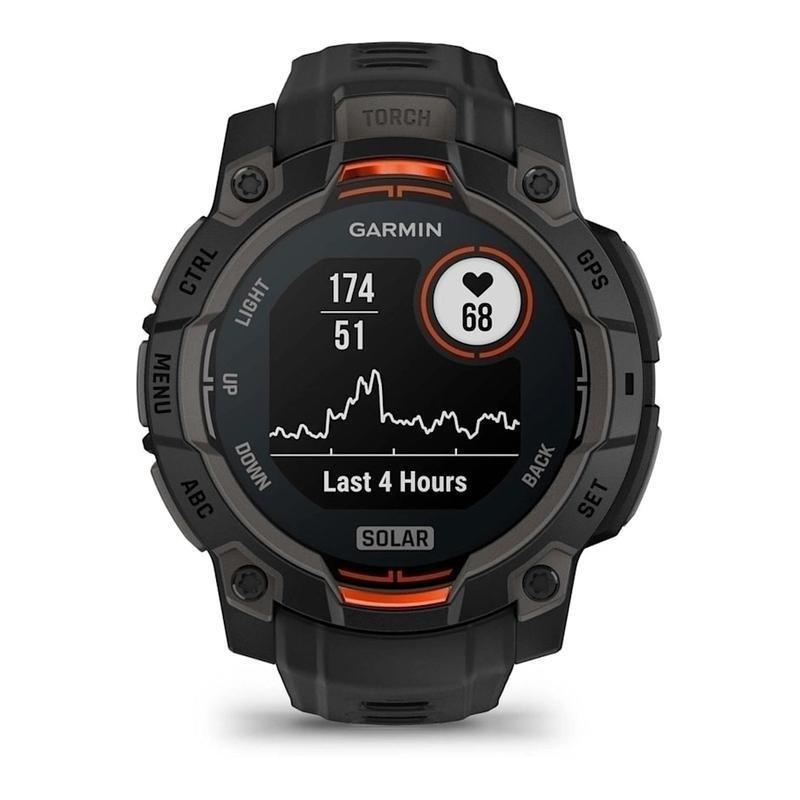 Garmin Instinct 3 GPS Smartwatch - 45mm Solar - Black with black band, , large image number 2