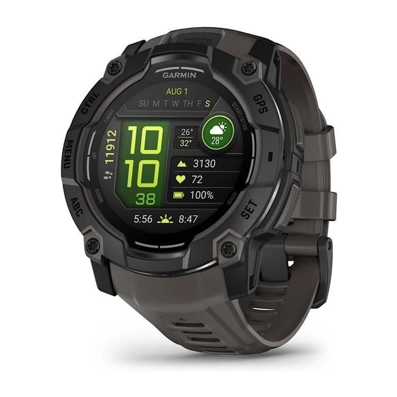Garmin Instinct 3 GPS Smartwatch - 50mm AMOLED - Black with Charcoal Band, , large image number 0