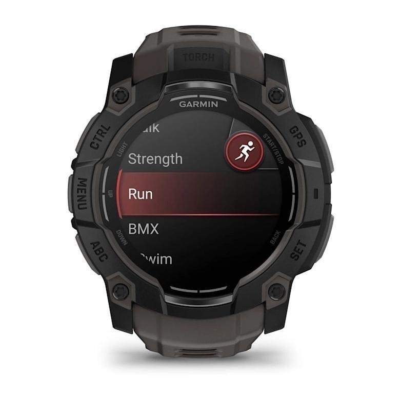 Garmin Instinct 3 GPS Smartwatch - 50mm AMOLED - Black with Charcoal Band, , large image number 1