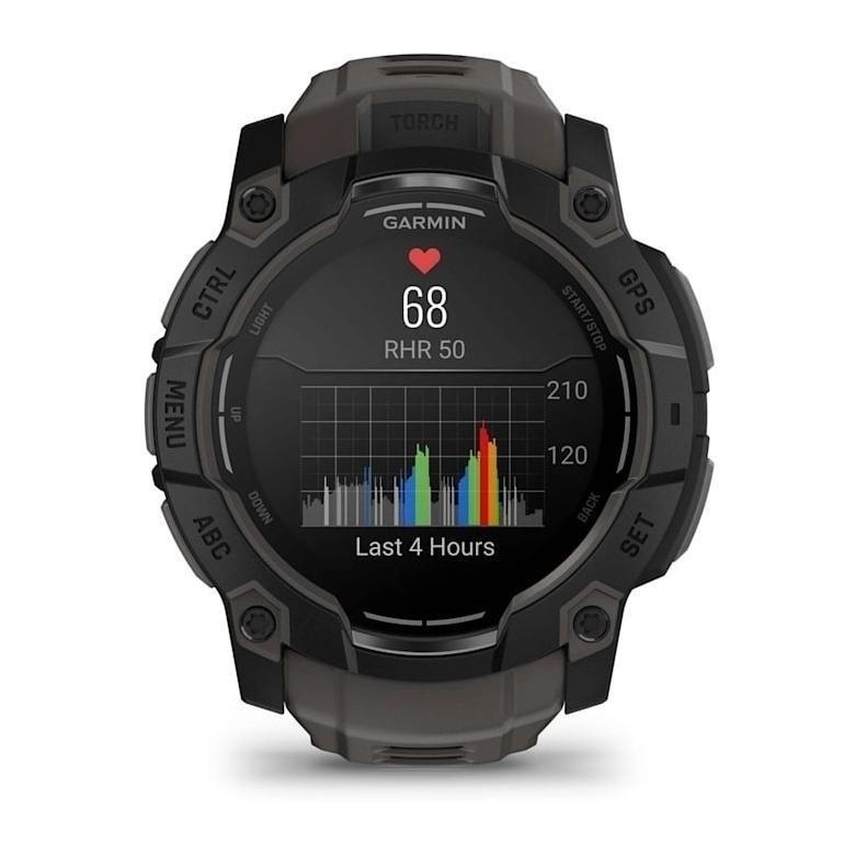 Garmin Instinct 3 GPS Smartwatch - 50mm AMOLED - Black with Charcoal Band, , large image number 3