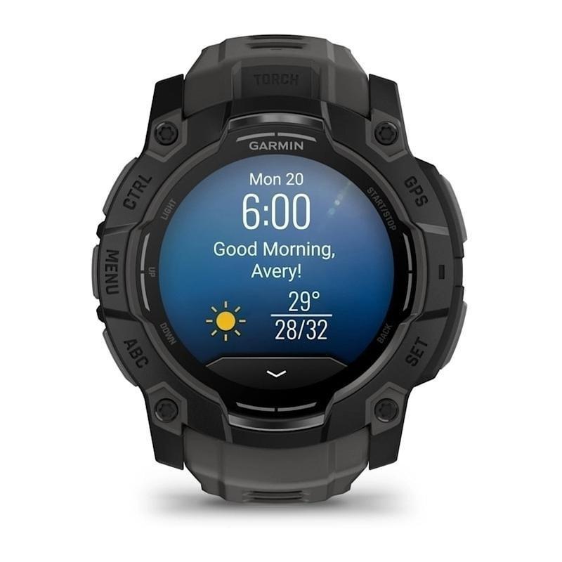 Garmin Instinct 3 GPS Smartwatch - 50mm AMOLED - Black with Charcoal Band, , large image number 4