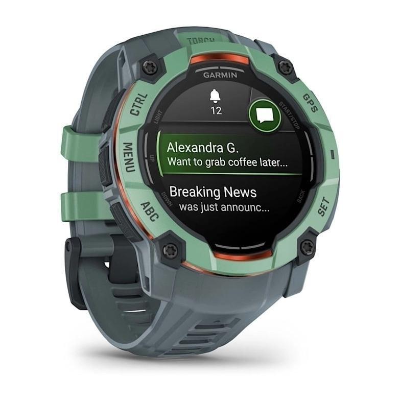 Garmin Instinct 3 GPS Smartwatch - 50mm AMOLED - Neotropic with Twilight Band, , large image number 1