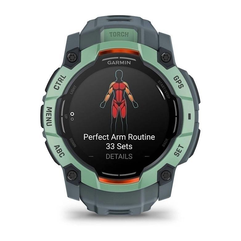 Garmin Instinct 3 GPS Smartwatch - 50mm AMOLED - Neotropic with Twilight Band, , large image number 3
