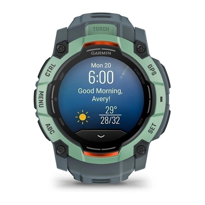 Garmin Instinct 3 GPS Smartwatch - 50mm AMOLED - Neotropic with Twilight Band, , large image number 4