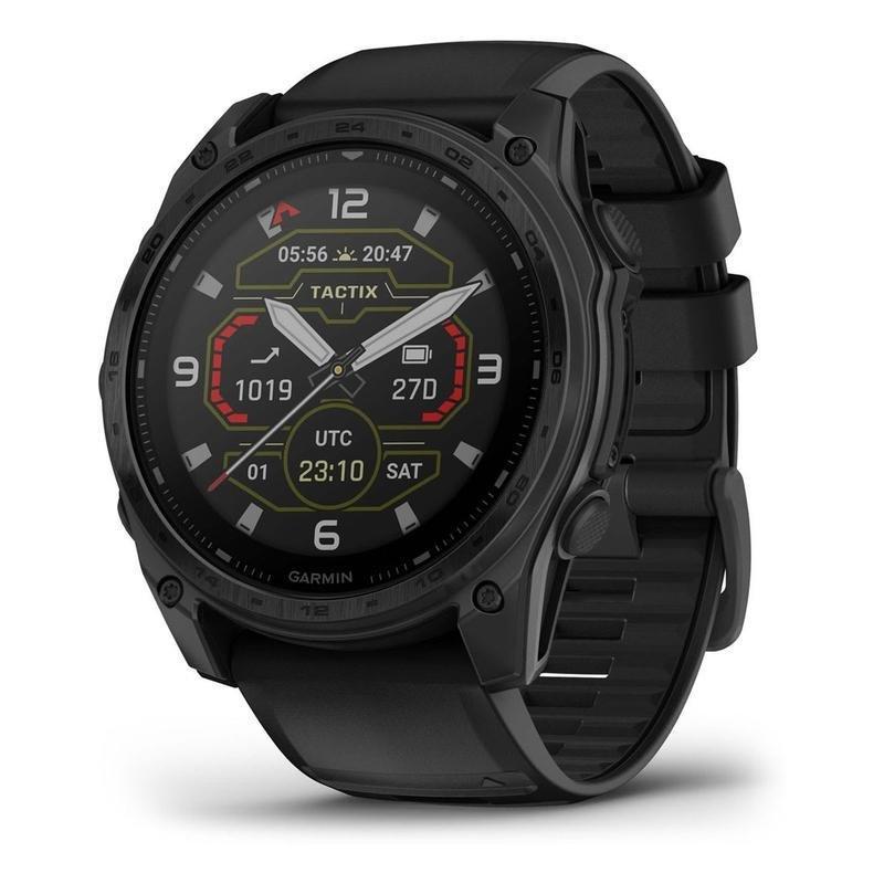 Garmin Tactix 8 51mm Solar Sapphire Tactical Smartwatch With Applied Ballistics Ultralight Solver - Black DLC Titanium With Tactical Black Nylon Ba..., , medium