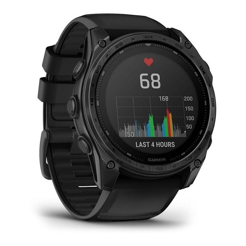 Garmin Tactix 8 51mm Solar Sapphire Tactical Smartwatch With Applied Ballistics Ultralight Solver - Black DLC Titanium With Tactical Black Nylon Ba..., , large image number 1