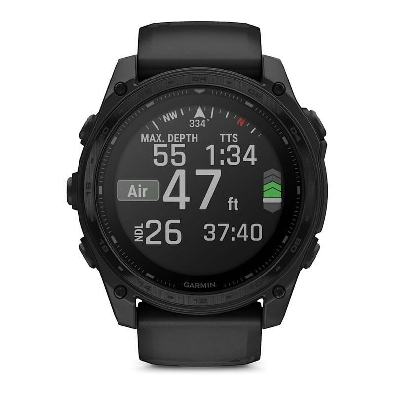 Garmin Tactix 8 51mm Solar Sapphire Tactical Smartwatch With Applied Ballistics Elite Solver - Black Dlc Titanium With Tactical Black Nylon Band + ..., , large image number 0