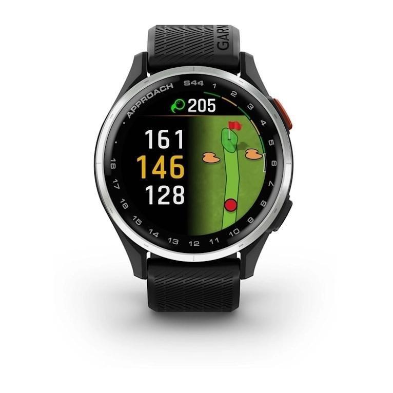 Garmin Approach S44 Golf Smartwatch With GPS - Silver Aluminium Bezel with Black Silicone Band, , large image number 4