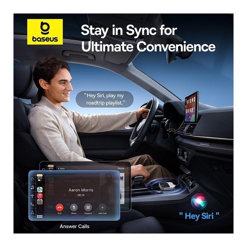 Baseus SafeJourney Wireless CarPlay Adapter - Space Grey, , large image number 1