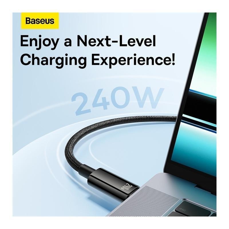 Baseus Tungsten Gold Fast Cable Type-C to Type-C 240W 1m - Black, , large image number 0