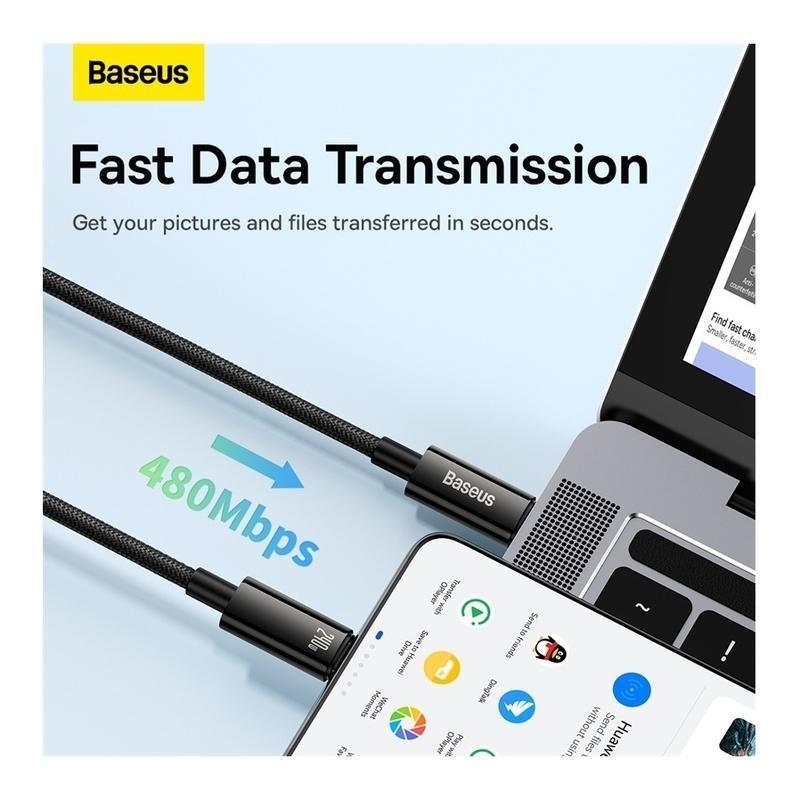 Baseus Tungsten Gold Fast Cable Type-C to Type-C 240W 1m - Black, , large image number 2