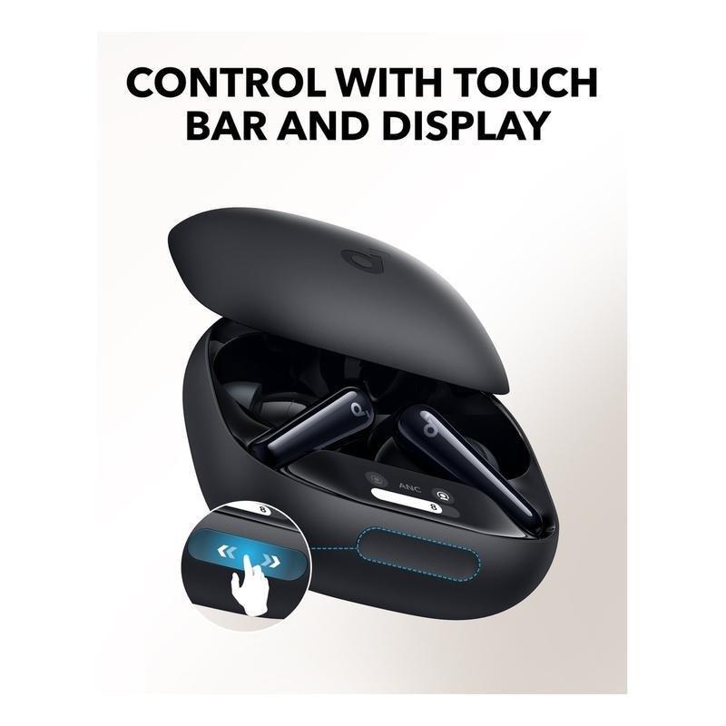 soundcore Liberty 4 Pro Noise Cancelling True-Wireless Earbuds - Black, , large image number 1