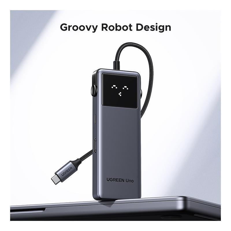 UGREEN Uno 6-In-1 USB-C Hub 2X USB-A 3.2 + 2X USB-C 3.2 + 4K 60Hz HDMI + 100W PD - Space Gray, , large image number 2
